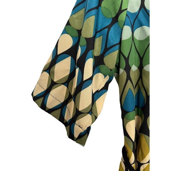 J Taylor Dress Size 6 NWT Multi Color Print Blue/Jade Mid Length - Picture 8 of 8